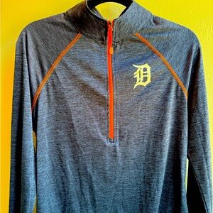 Ladies official MLB Detroit Tigers cool tech LS quarter zip size L